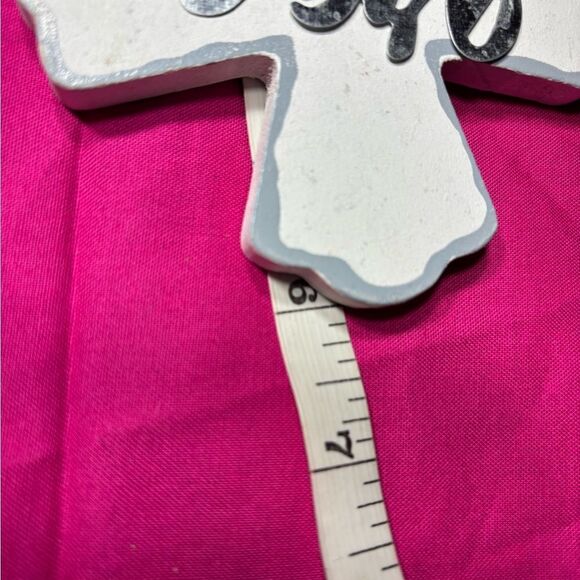 Grace Cross White Standing Home Decor NWOT See photos for measurements - Picture 5 of 6